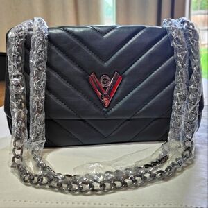 Valentino Orlandi black quilted purse